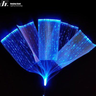 Plastic Optical Fiber Luminous Weaving Fabric Optic Products